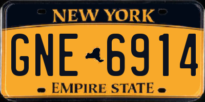 NY license plate GNE6914