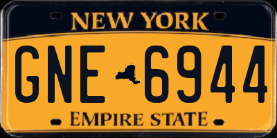 NY license plate GNE6944