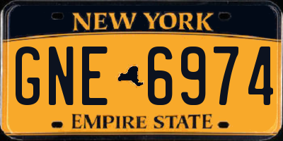 NY license plate GNE6974