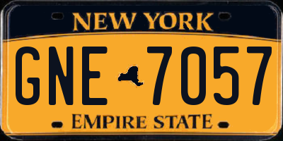 NY license plate GNE7057