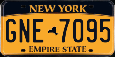 NY license plate GNE7095