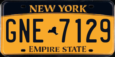 NY license plate GNE7129
