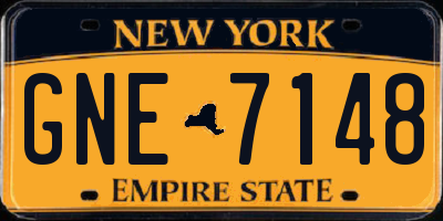 NY license plate GNE7148