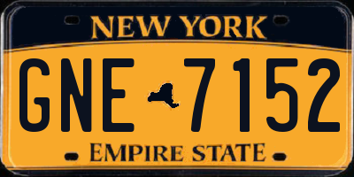 NY license plate GNE7152