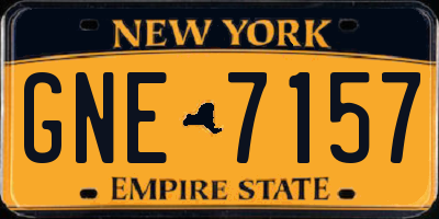 NY license plate GNE7157