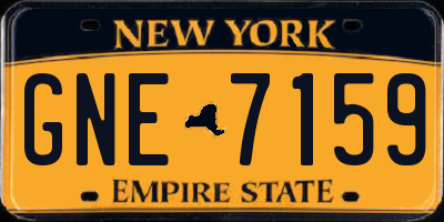 NY license plate GNE7159