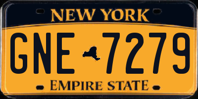 NY license plate GNE7279