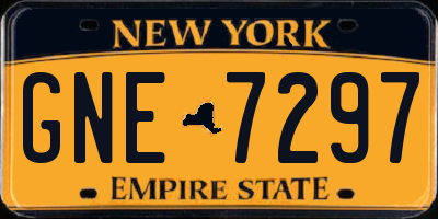 NY license plate GNE7297