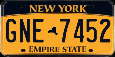 NY license plate GNE7452