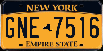 NY license plate GNE7516