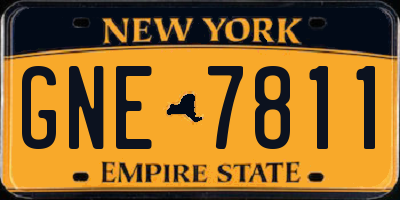 NY license plate GNE7811
