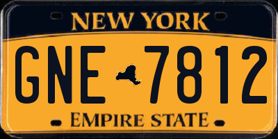 NY license plate GNE7812
