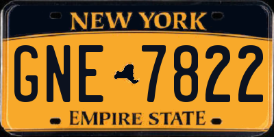 NY license plate GNE7822