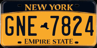 NY license plate GNE7824