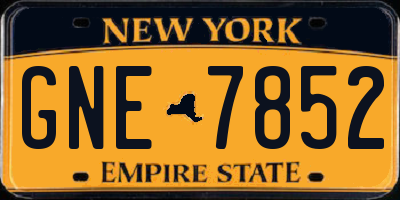 NY license plate GNE7852