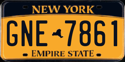 NY license plate GNE7861