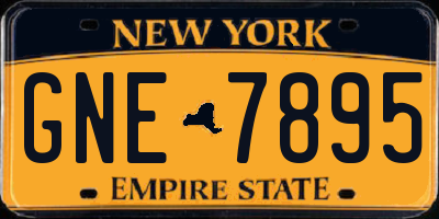 NY license plate GNE7895