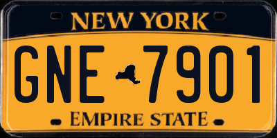 NY license plate GNE7901