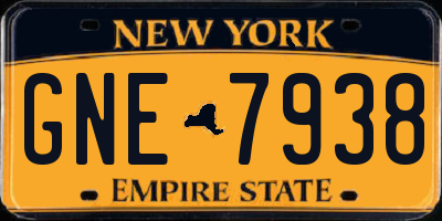 NY license plate GNE7938