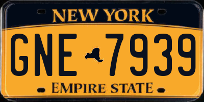 NY license plate GNE7939