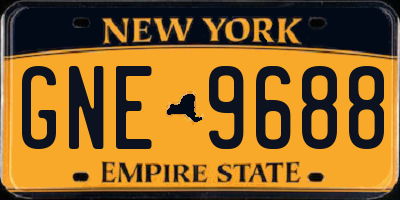 NY license plate GNE9688