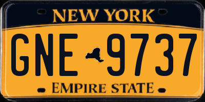 NY license plate GNE9737