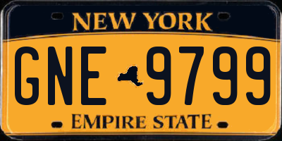 NY license plate GNE9799