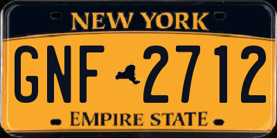 NY license plate GNF2712