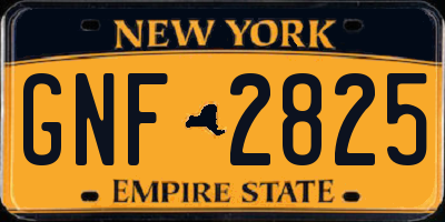 NY license plate GNF2825