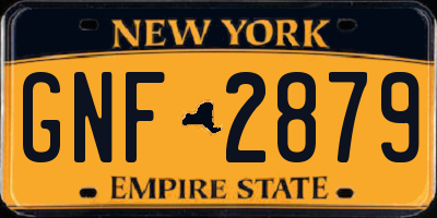 NY license plate GNF2879