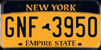 NY license plate GNF3950
