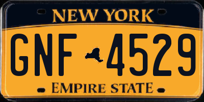 NY license plate GNF4529