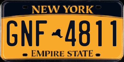 NY license plate GNF4811