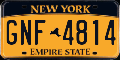 NY license plate GNF4814