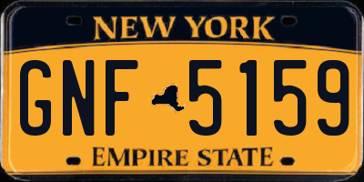 NY license plate GNF5159