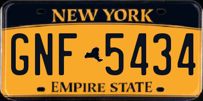 NY license plate GNF5434