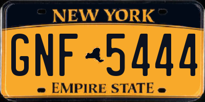 NY license plate GNF5444