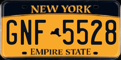 NY license plate GNF5528