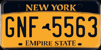 NY license plate GNF5563