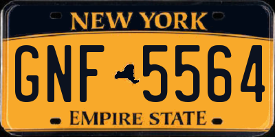 NY license plate GNF5564