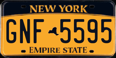 NY license plate GNF5595