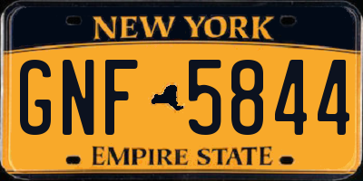 NY license plate GNF5844