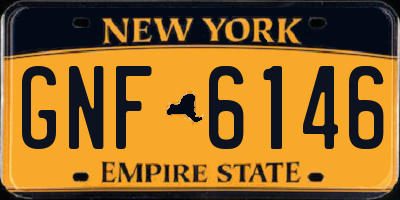 NY license plate GNF6146