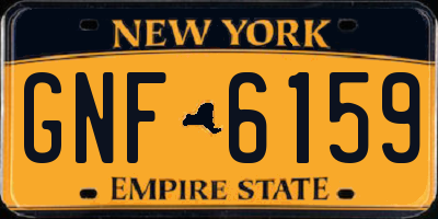 NY license plate GNF6159