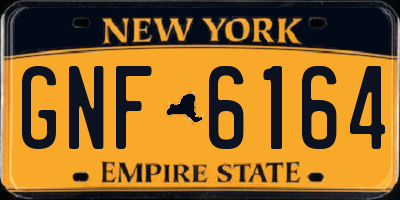 NY license plate GNF6164
