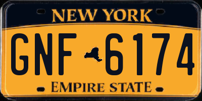 NY license plate GNF6174