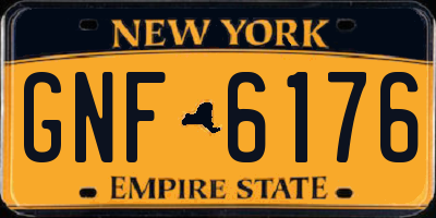 NY license plate GNF6176