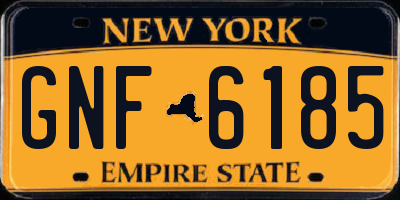 NY license plate GNF6185