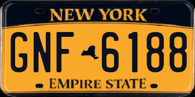 NY license plate GNF6188