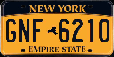 NY license plate GNF6210